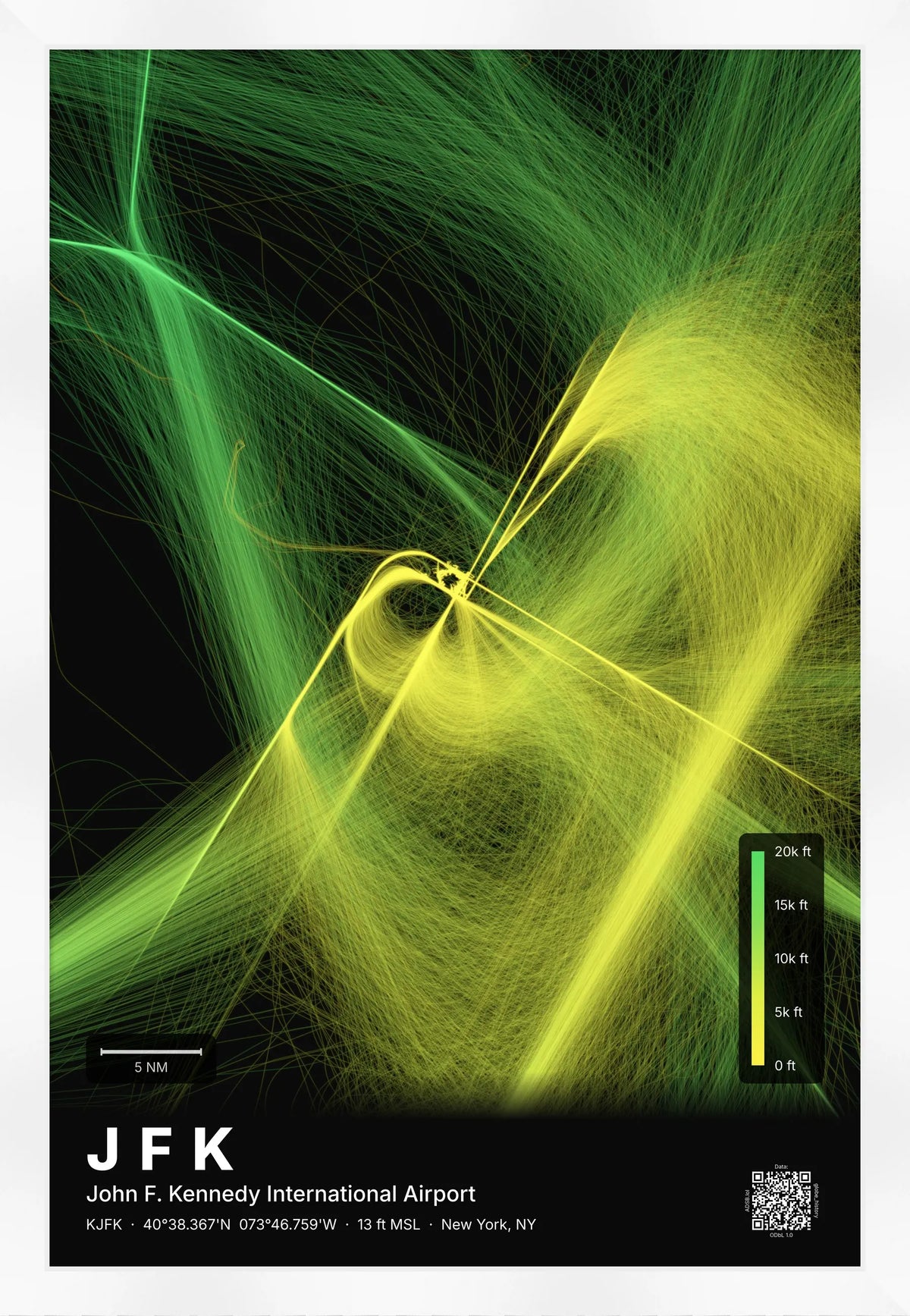 JFK flight path map — Citrus theme · Dark [material:framed_white]