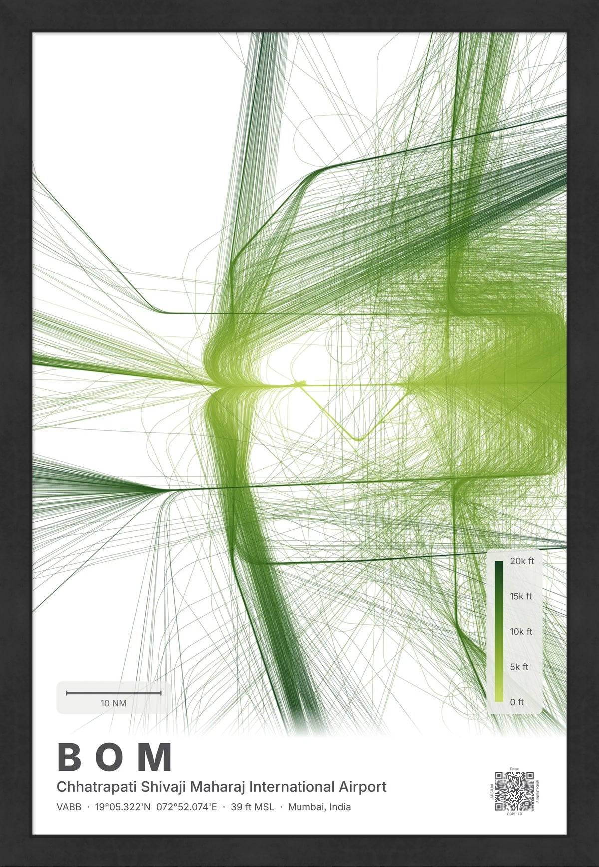 BOM flight path map — Citrus theme · Light [material:framed_black]