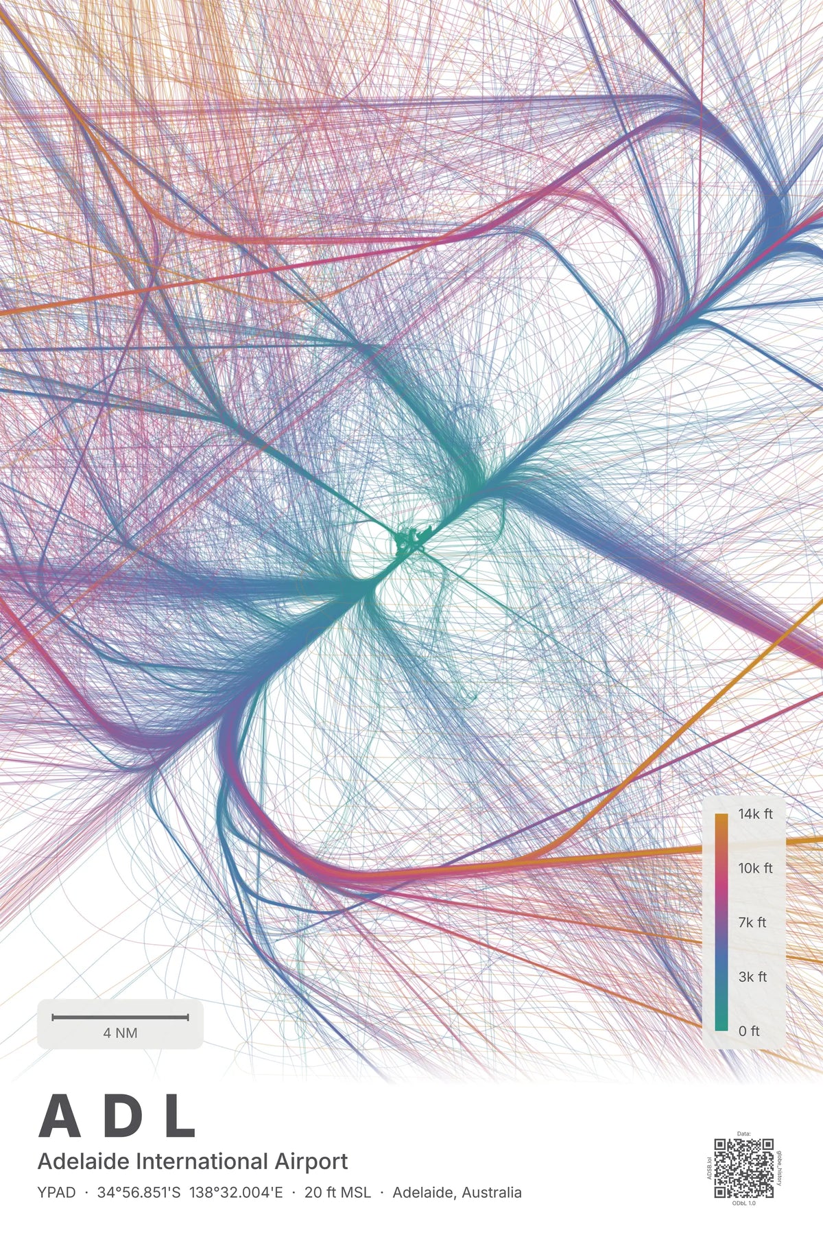 ADL flight path map — Aurora theme · Light