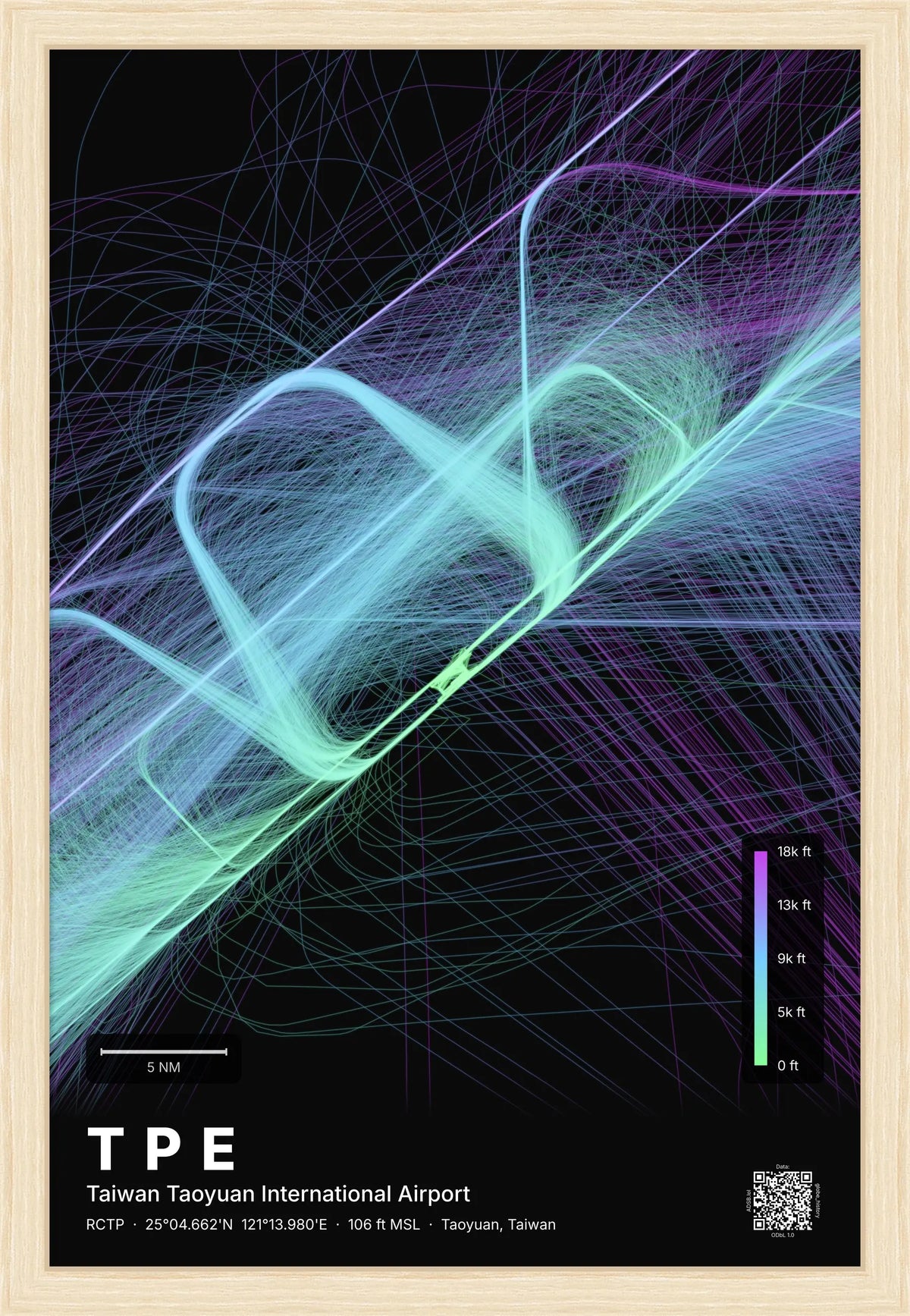TPE flight path map — Prism theme · Dark [material:framed_natural]