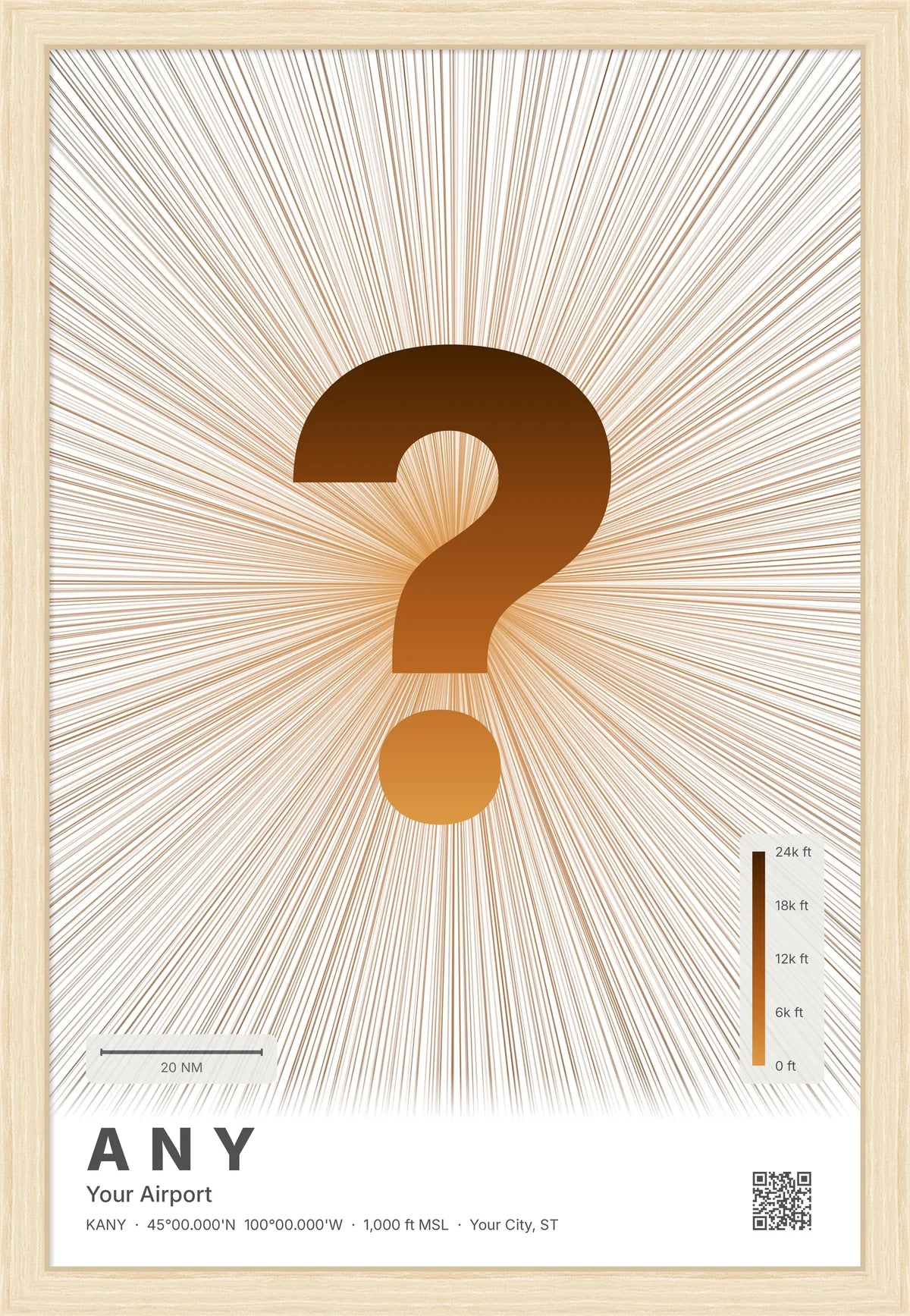 Custom airport print — Solana theme · Light [material:framed_natural]