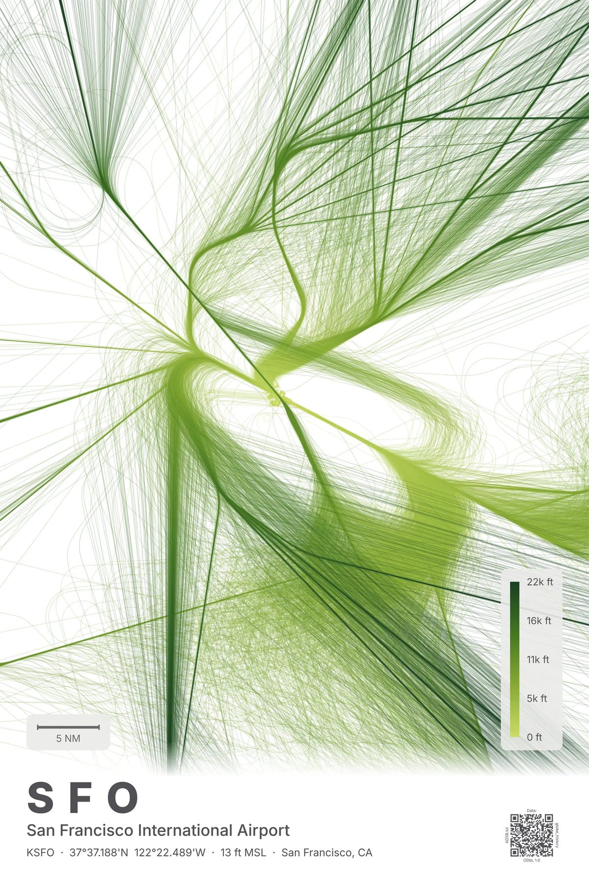 SFO flight path map — Citrus theme · Light