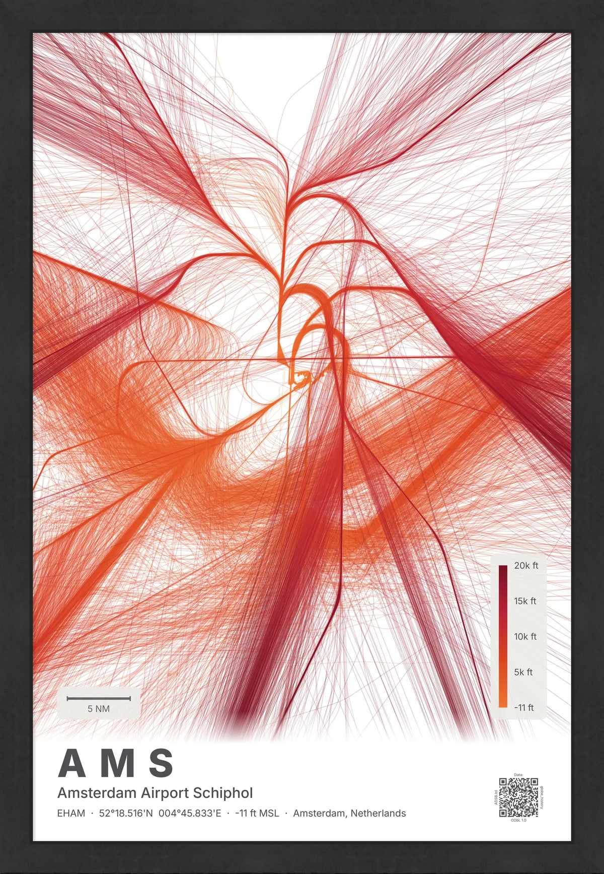 AMS flight path map — Inferno theme · Light [material:framed_black]