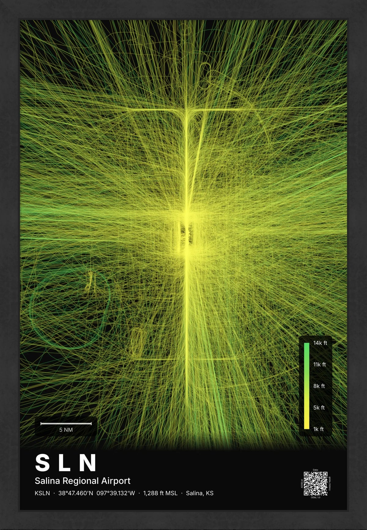 SLN flight path map — Citrus theme · Dark [material:framed_black]