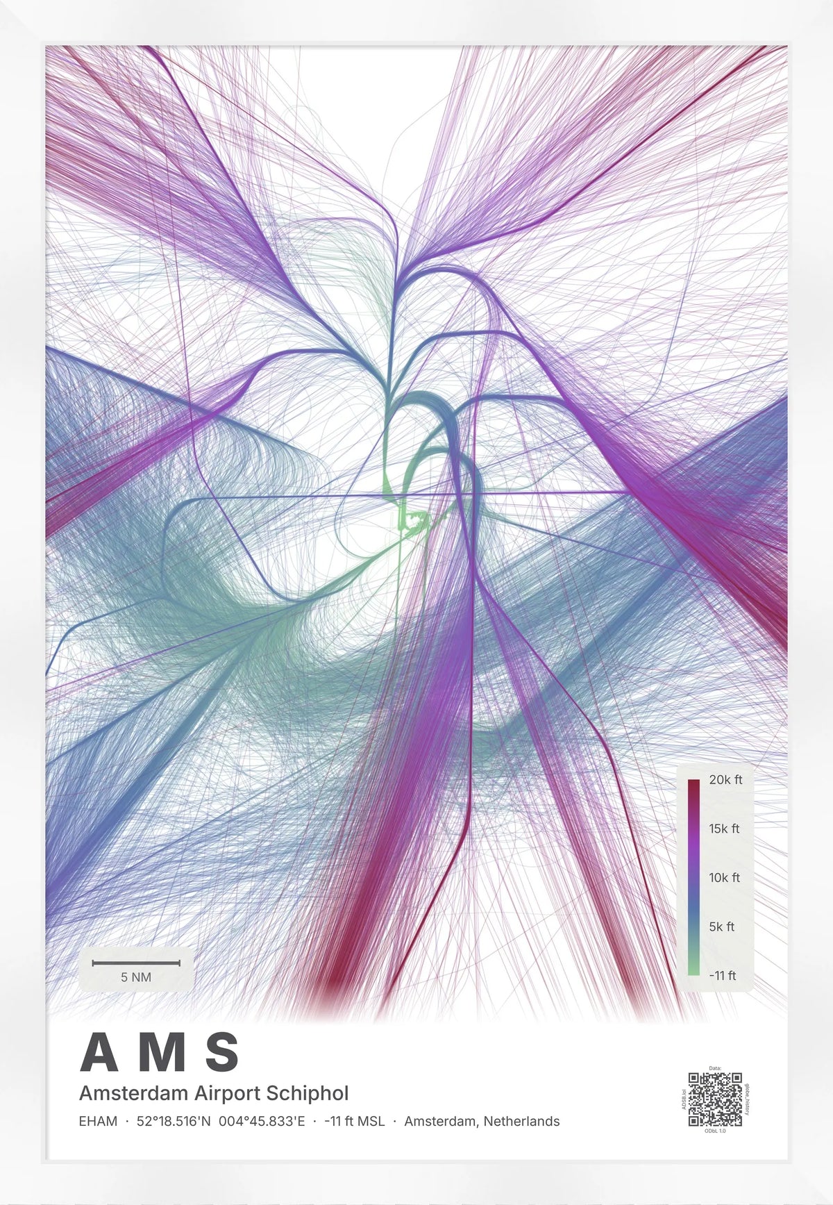 AMS flight path map — Prism theme · Light [material:framed_white]