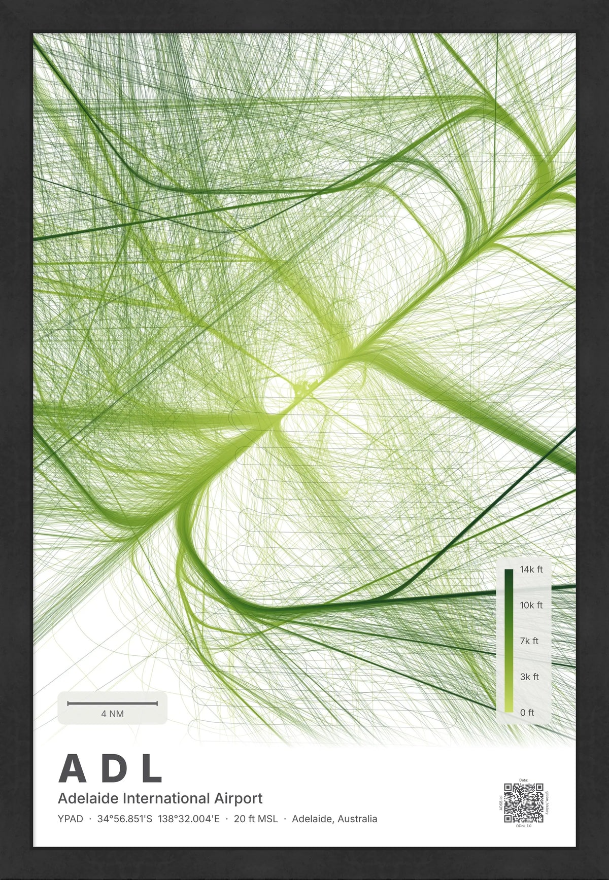 ADL flight path map — Citrus theme · Light [material:framed_black]