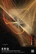 SRQ flight path print — Inferno theme · Dark
