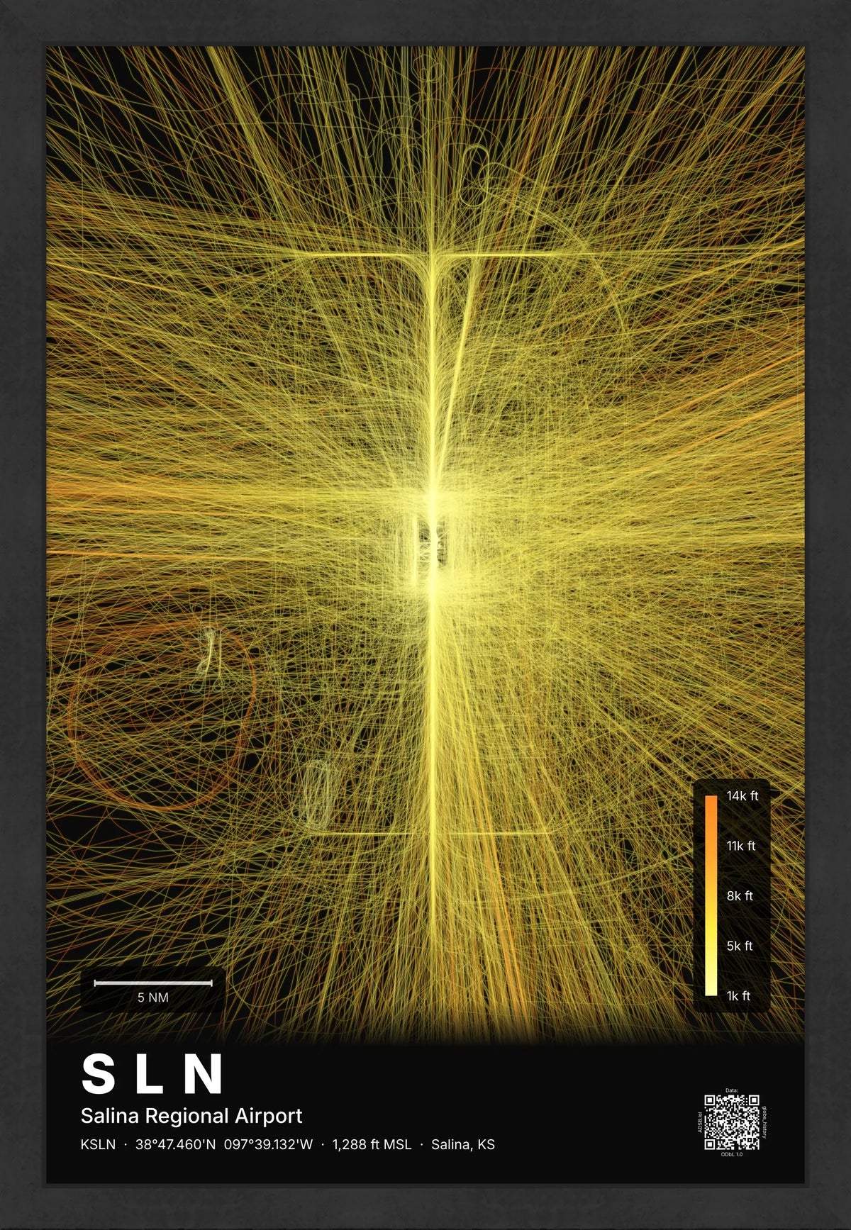 SLN flight path map — Solana theme · Dark [material:framed_black]