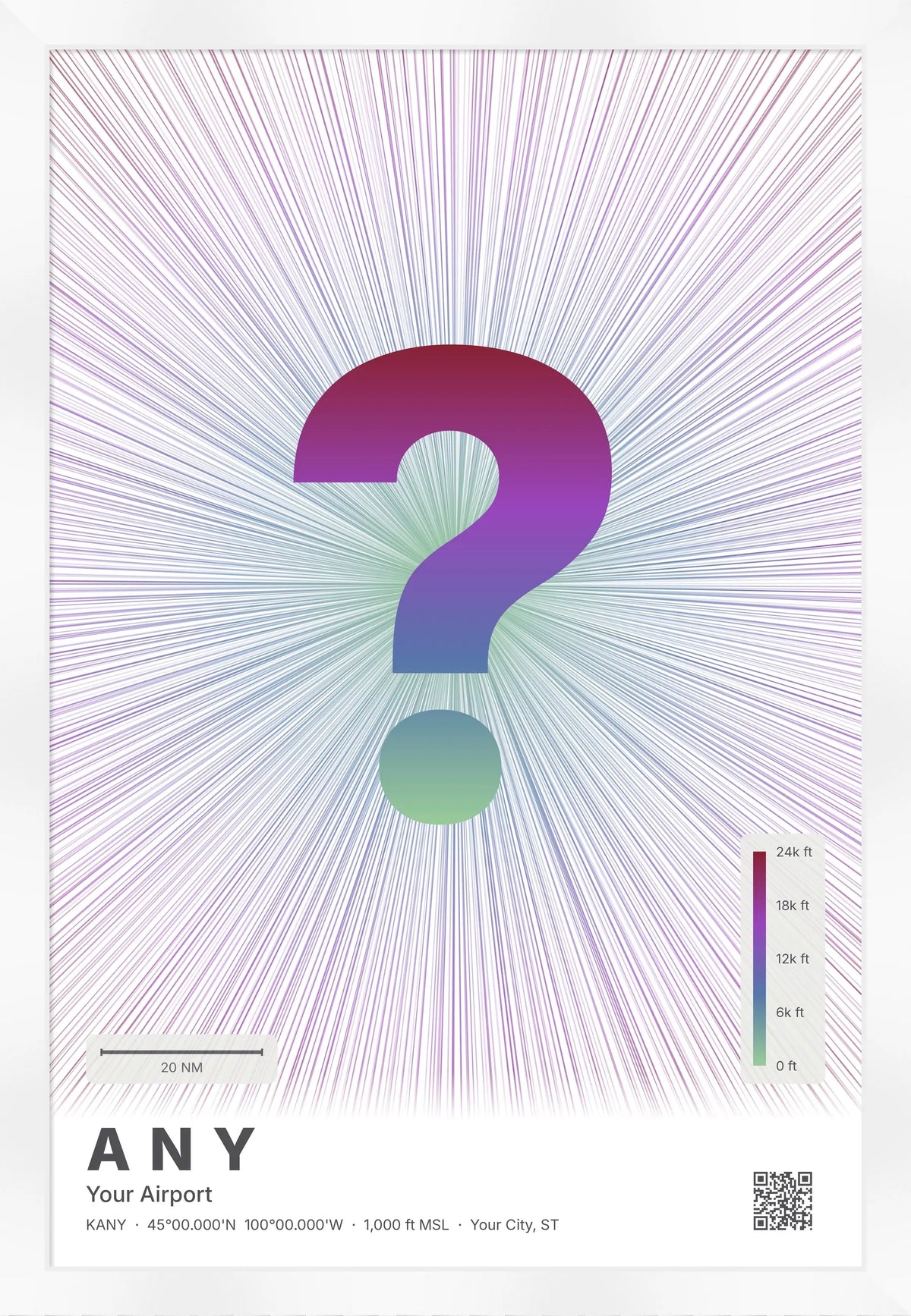 Custom airport print — Prism theme · Light [material:framed_white]