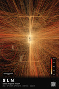 SLN flight path map — Inferno theme · Dark