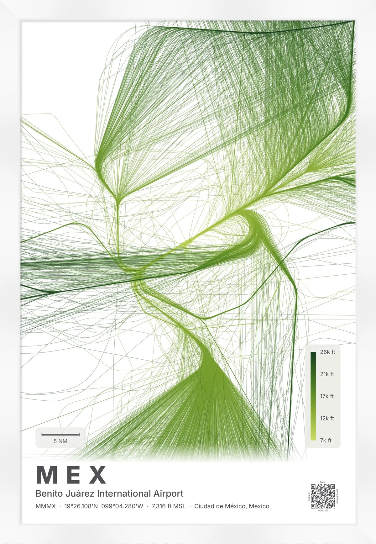 MEX flight path map — Citrus theme · Light [material:framed_white]