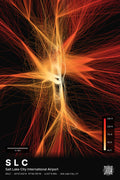 SLC flight path print — Inferno theme · Dark