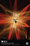 MCI flight path print — Inferno theme · Dark