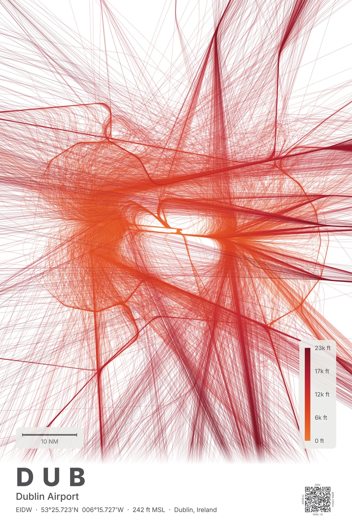DUB flight path map — Inferno theme · Light
