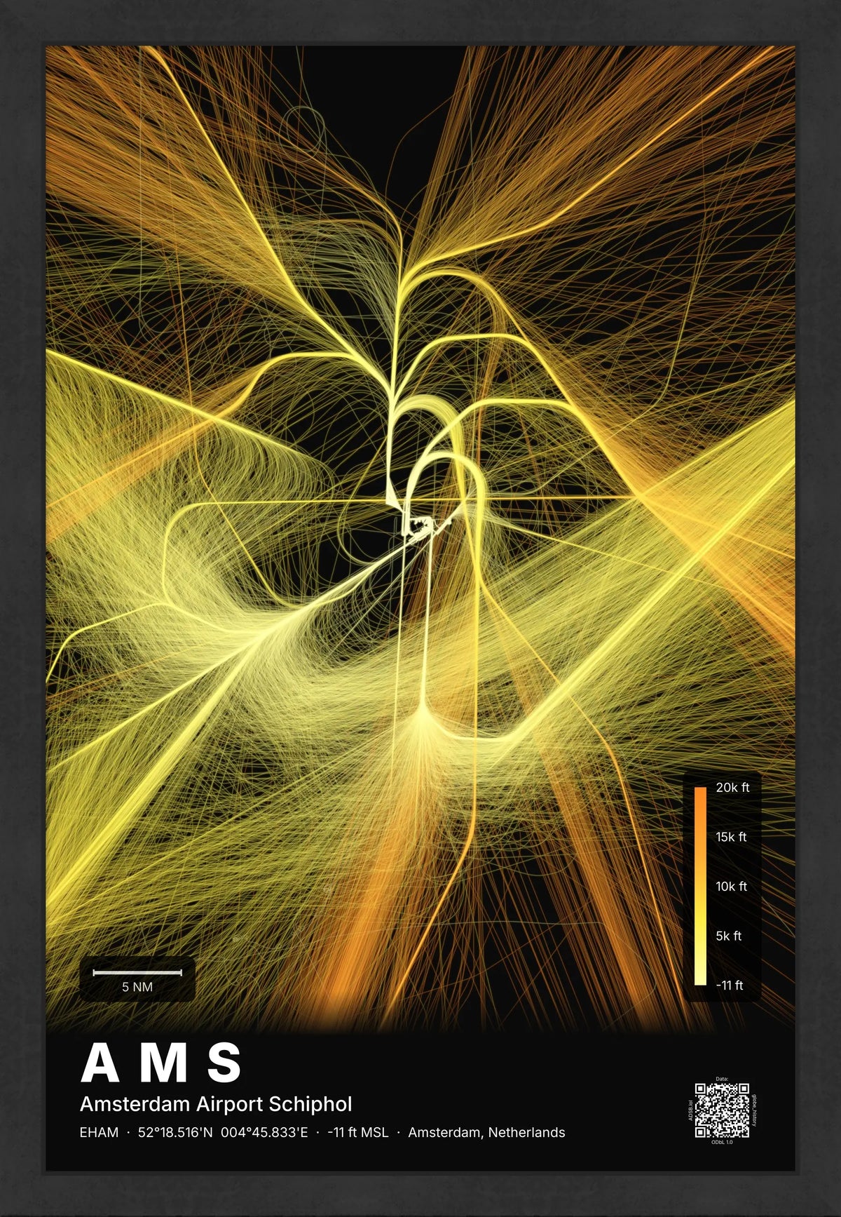 AMS flight path map — Solana theme · Dark [material:framed_black]
