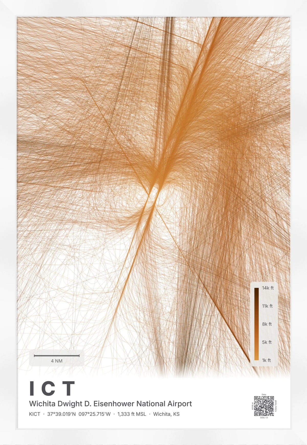 ICT flight path map — Solana theme · Light [material:framed_white]