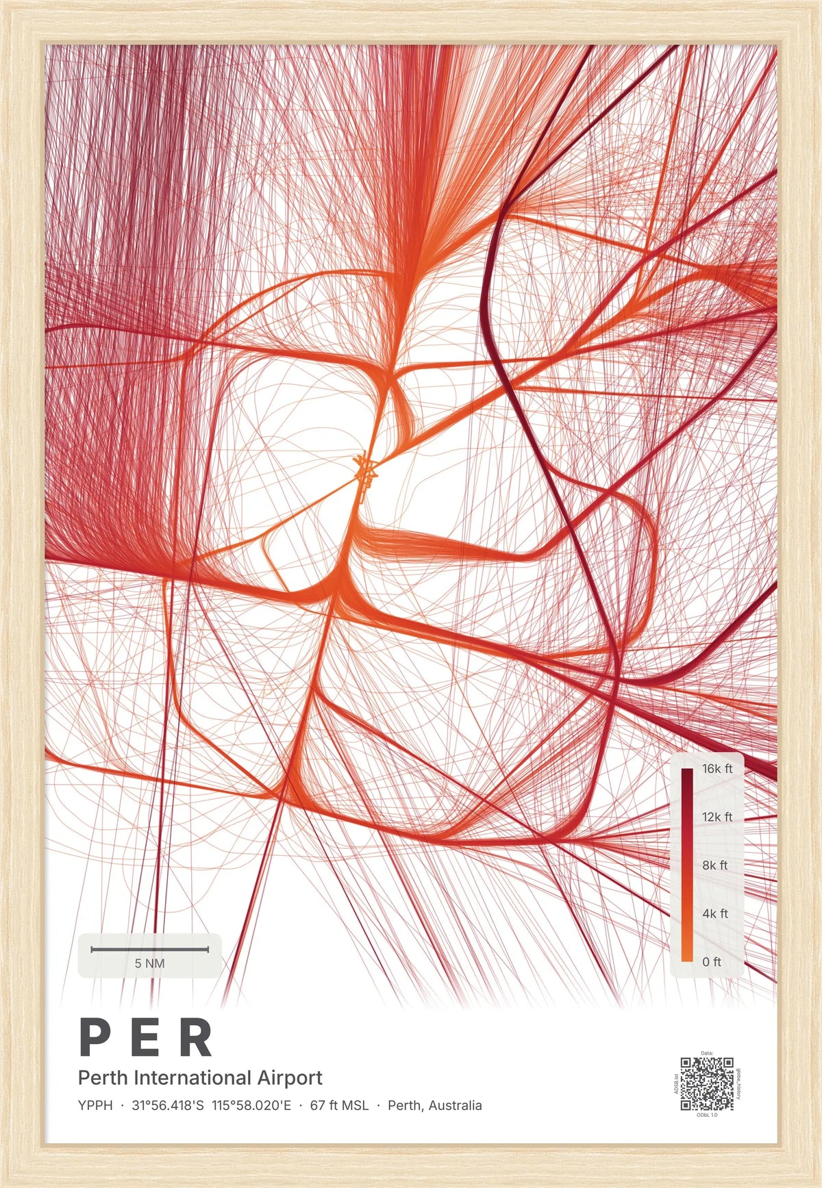 PER flight path map — Inferno theme · Light [material:framed_natural]