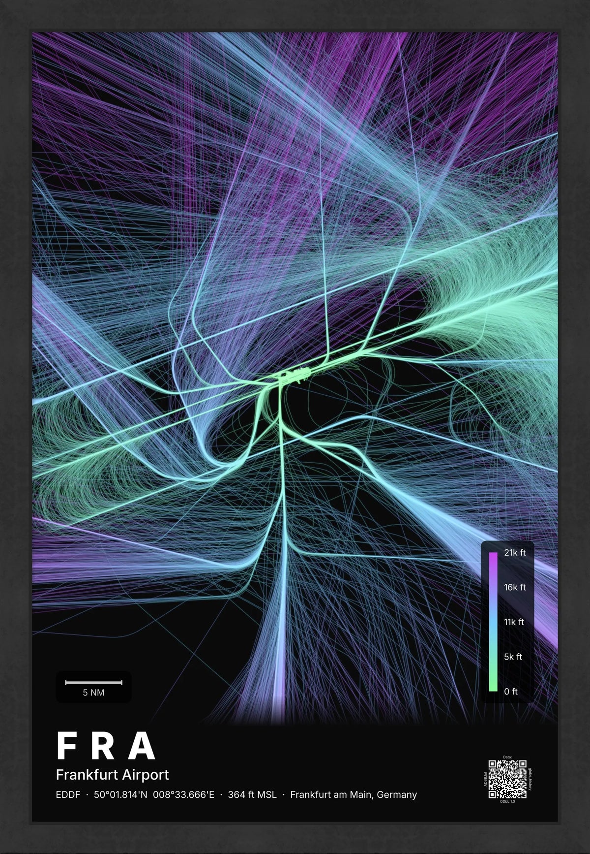 FRA flight path map — Prism theme · Dark [material:framed_black]