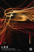 LAS flight path print — Inferno theme · Dark