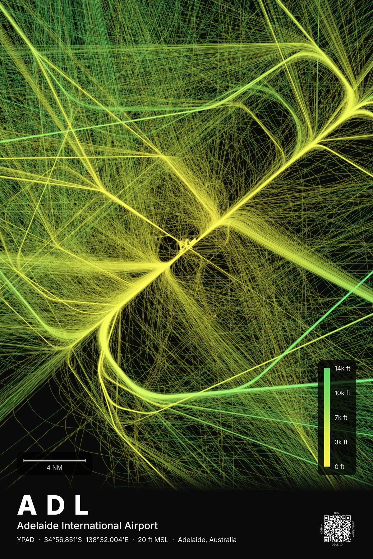 ADL flight path map — Citrus theme · Dark