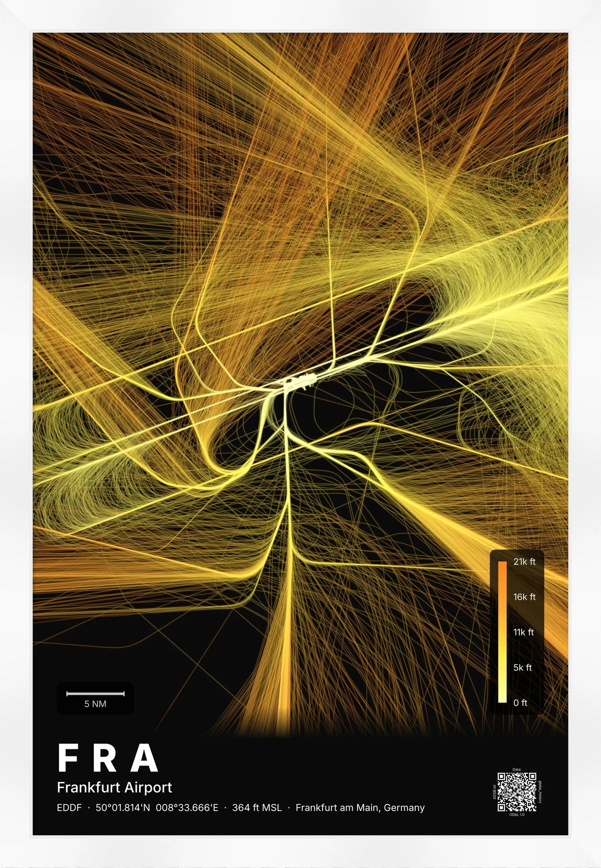 FRA flight path map — Solana theme · Dark [material:framed_white]