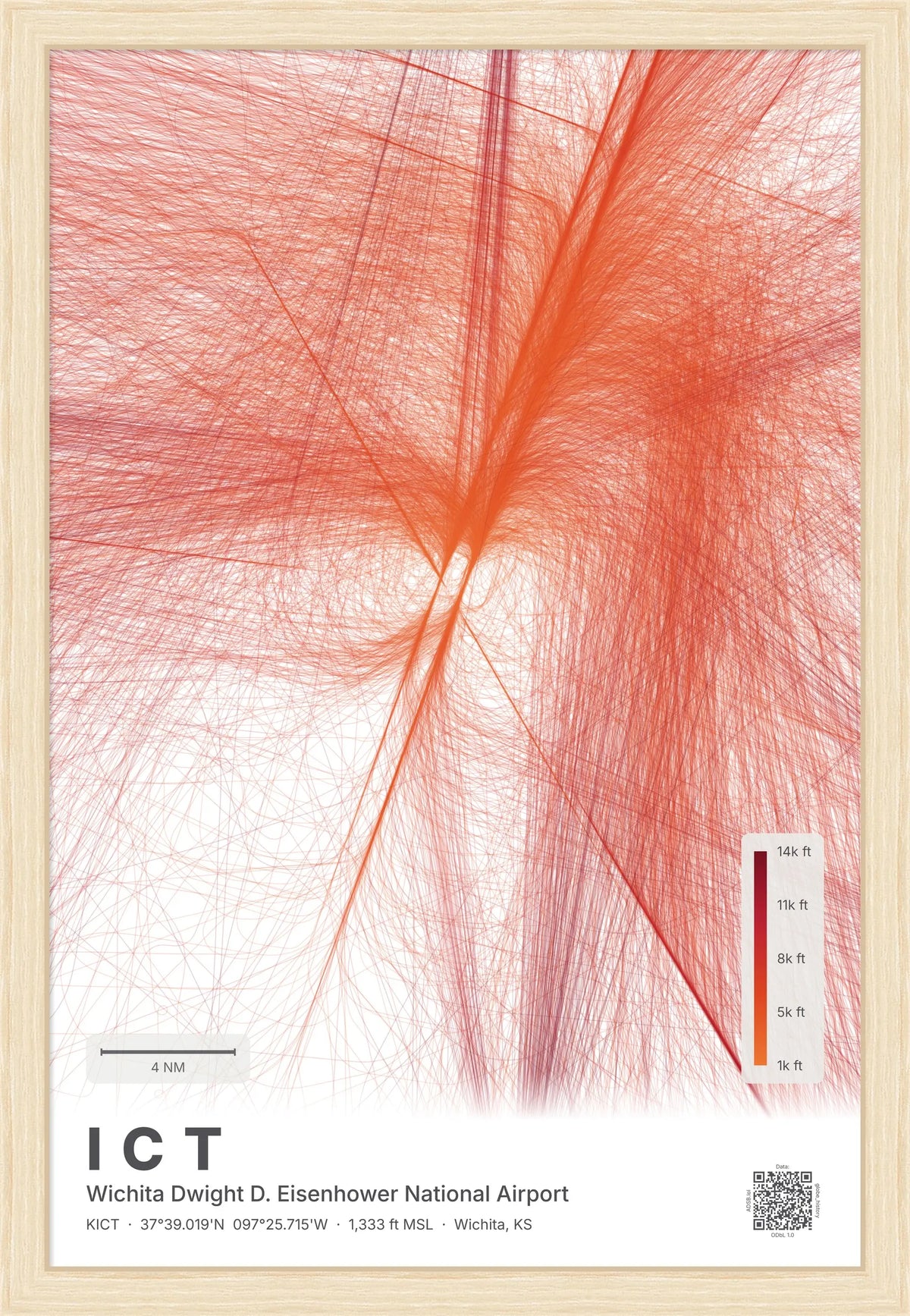 ICT flight path map — Inferno theme · Light [material:framed_natural]