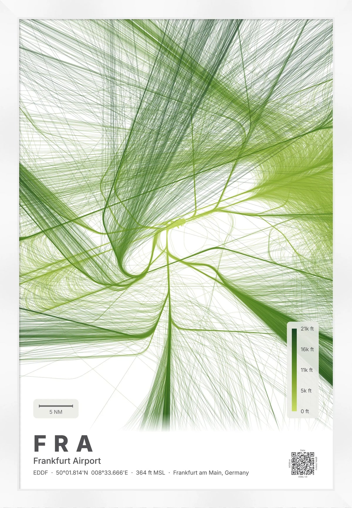 FRA flight path map — Citrus theme · Light [material:framed_white]
