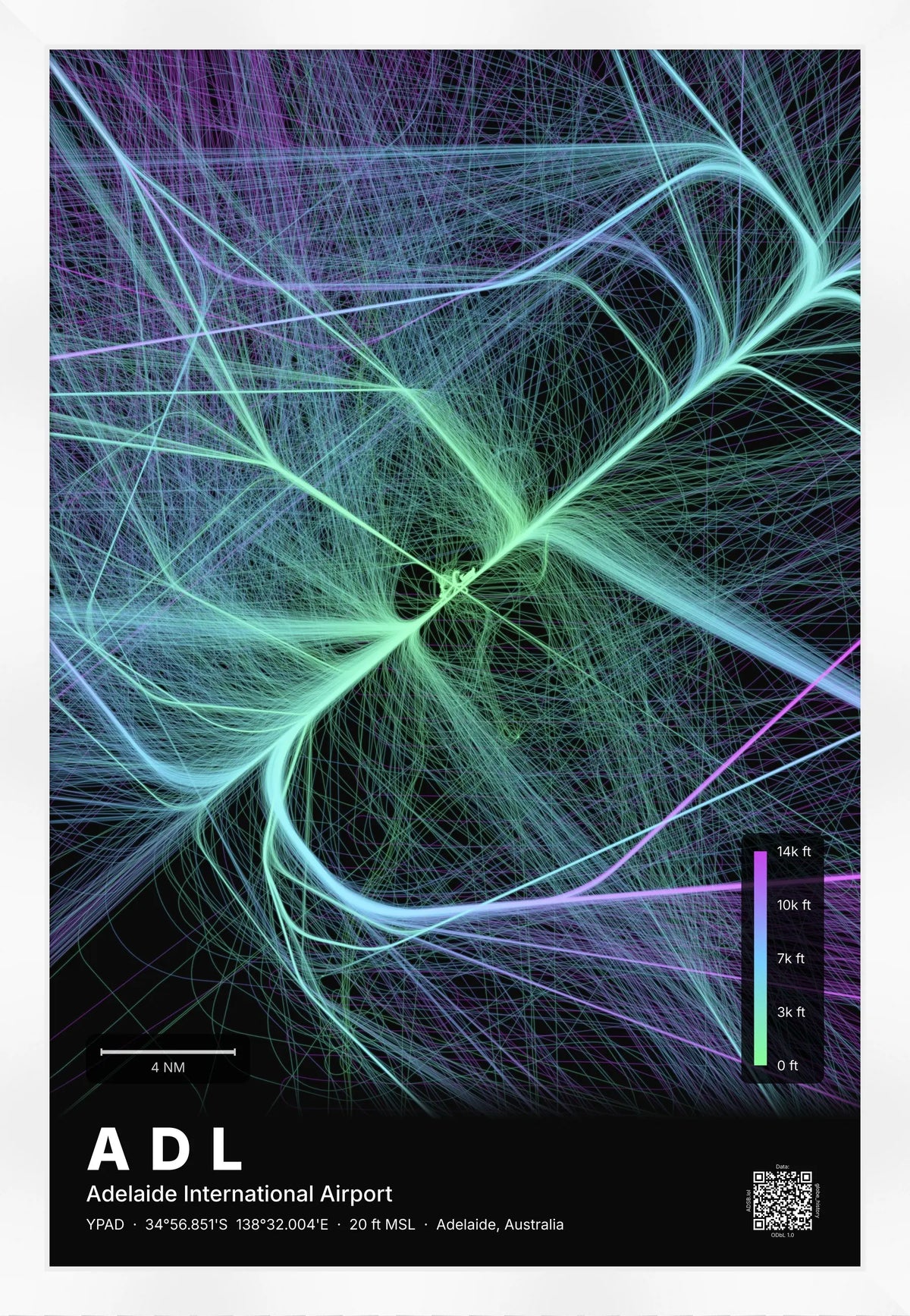 ADL flight path map — Prism theme · Dark [material:framed_white]