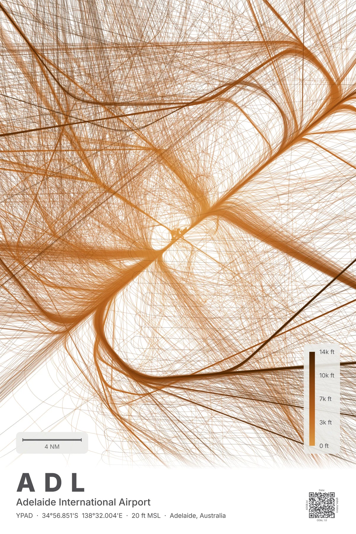 ADL flight path map — Solana theme · Light