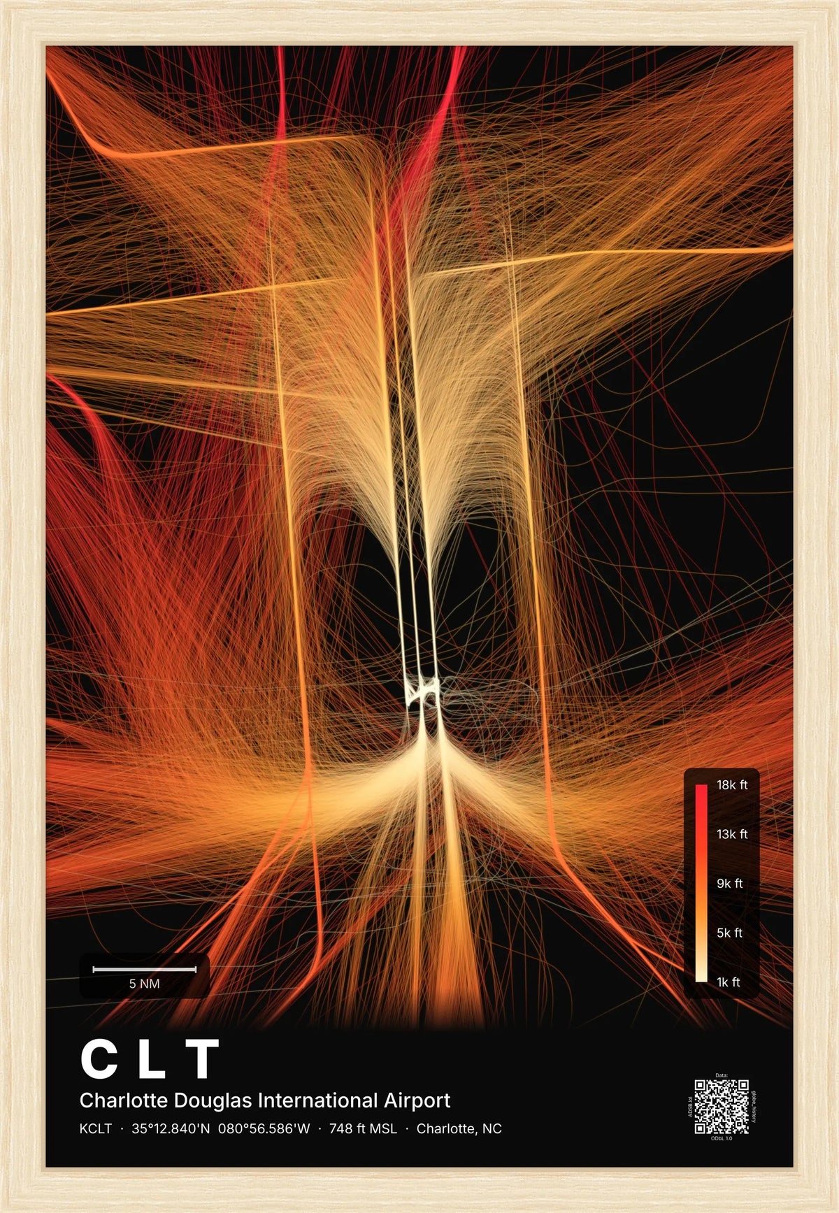 CLT flight path map — Inferno theme · Dark [material:framed_natural]