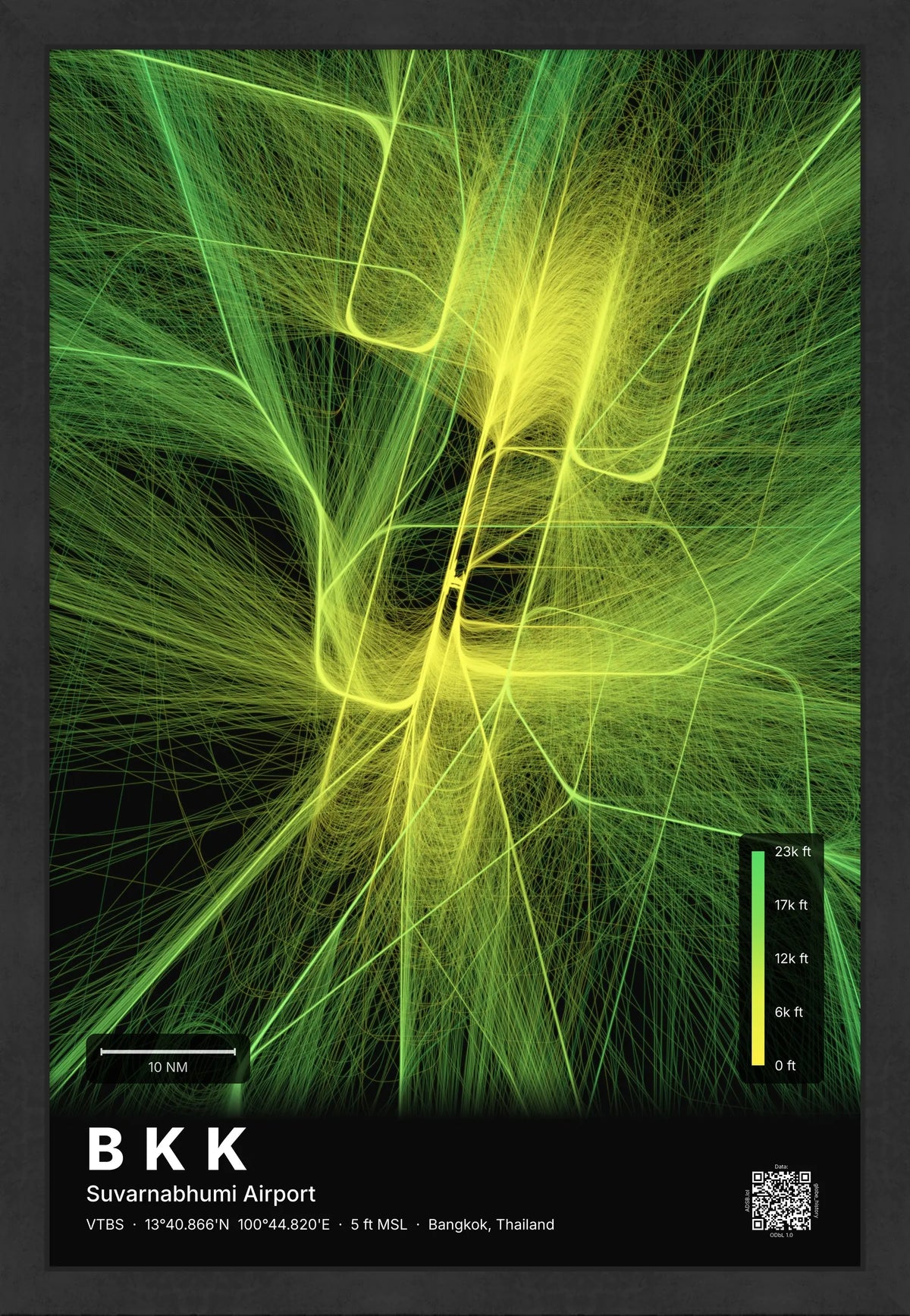 BKK flight path map — Citrus theme · Dark [material:framed_black]