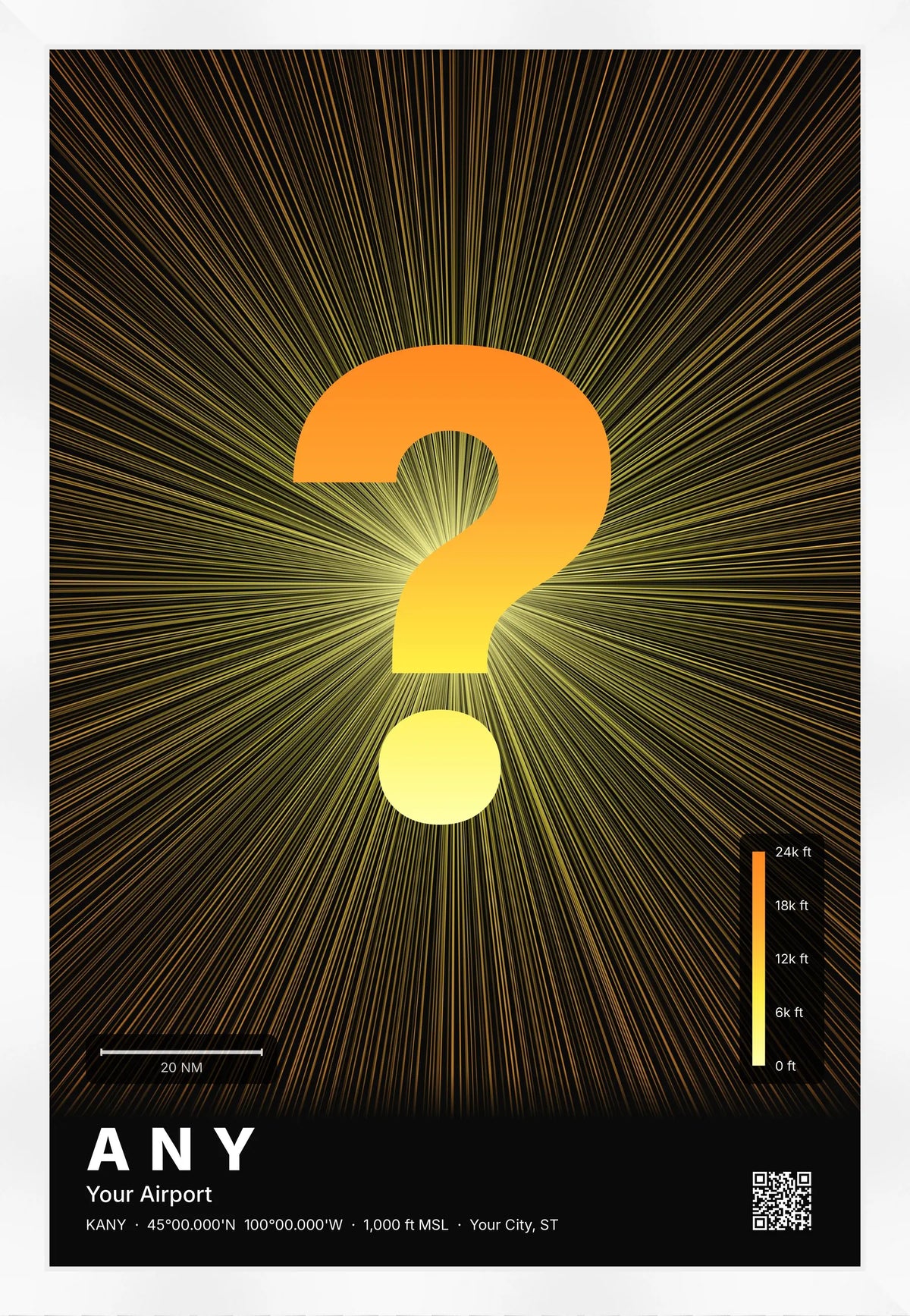 Custom airport print — Solana theme · Dark [material:framed_white]