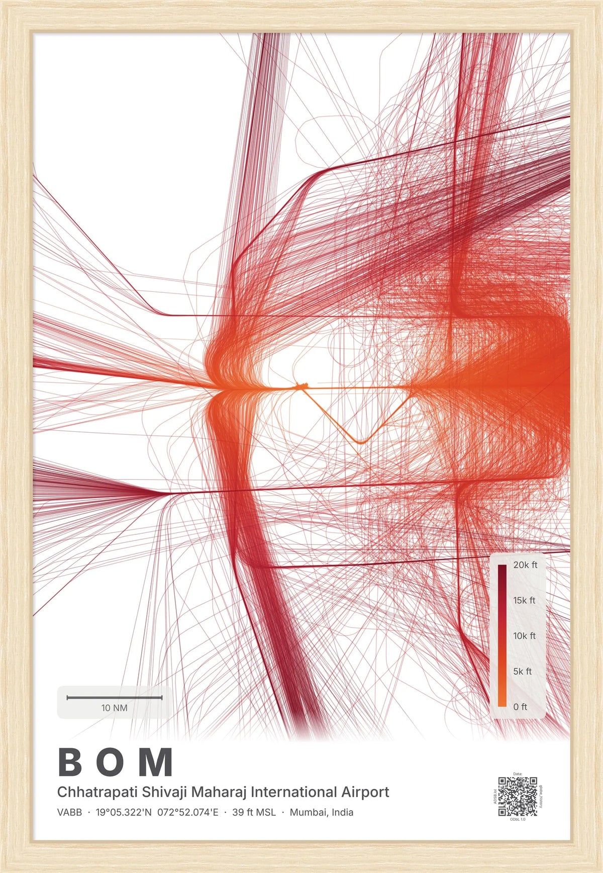 BOM flight path map — Inferno theme · Light [material:framed_natural]