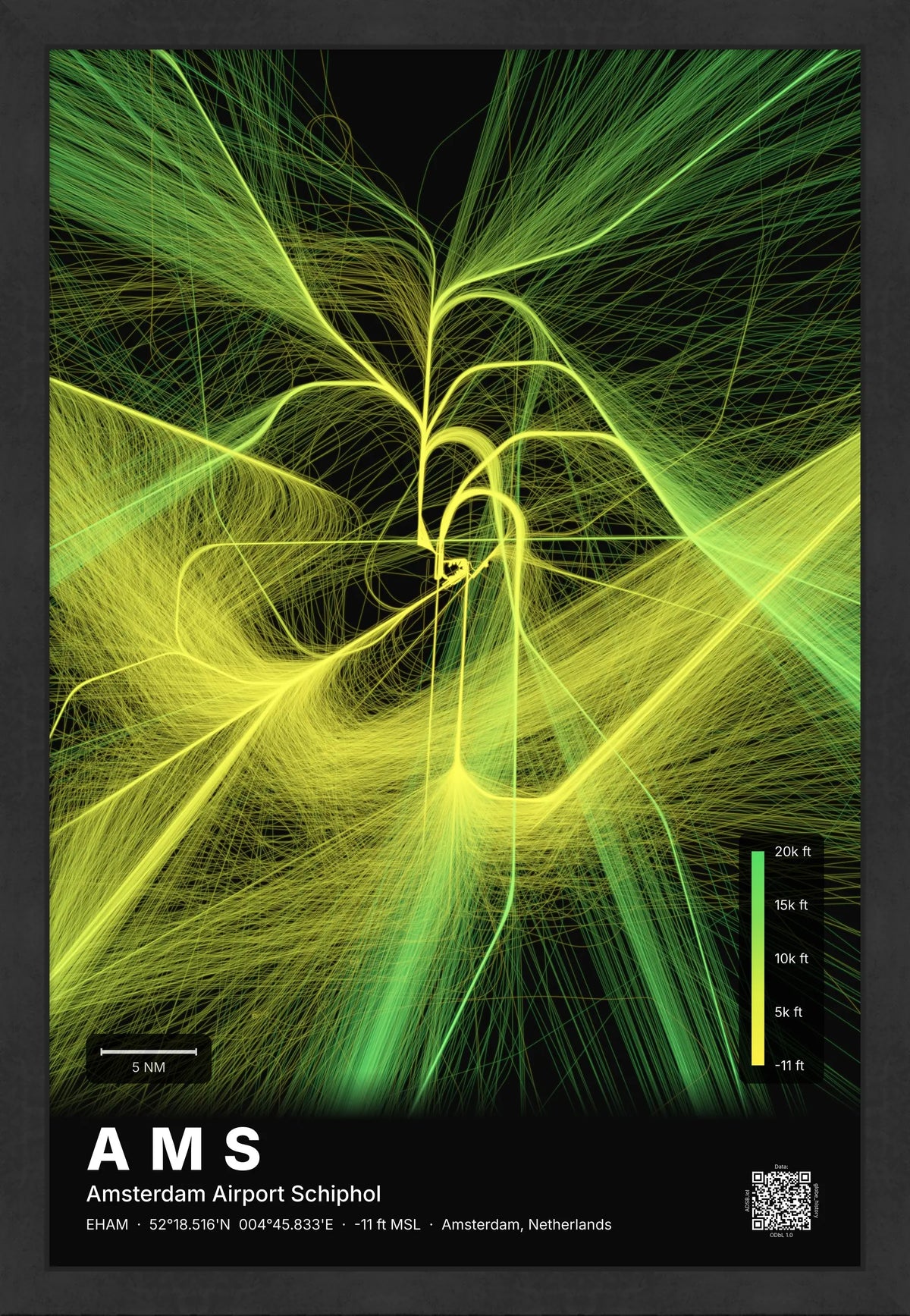 AMS flight path map — Citrus theme · Dark [material:framed_black]