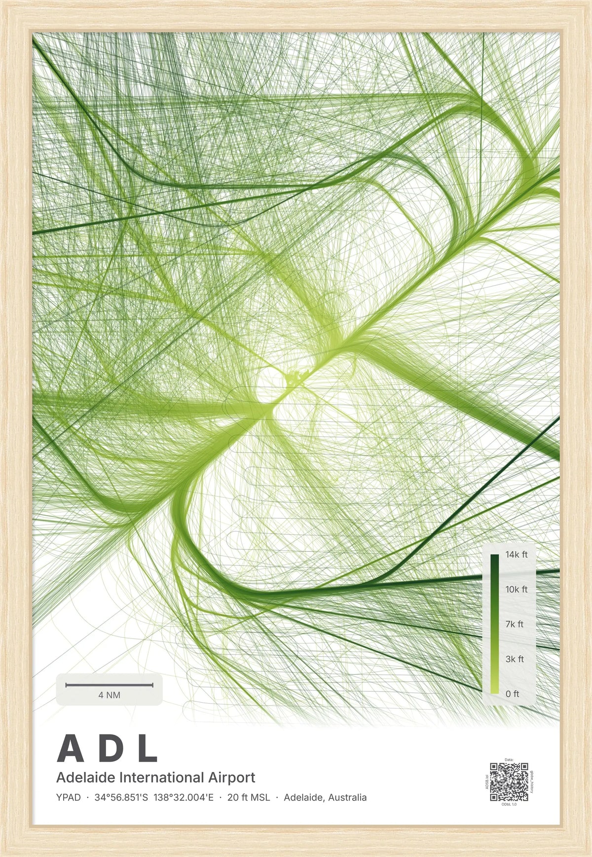 ADL flight path map — Citrus theme · Light [material:framed_natural]