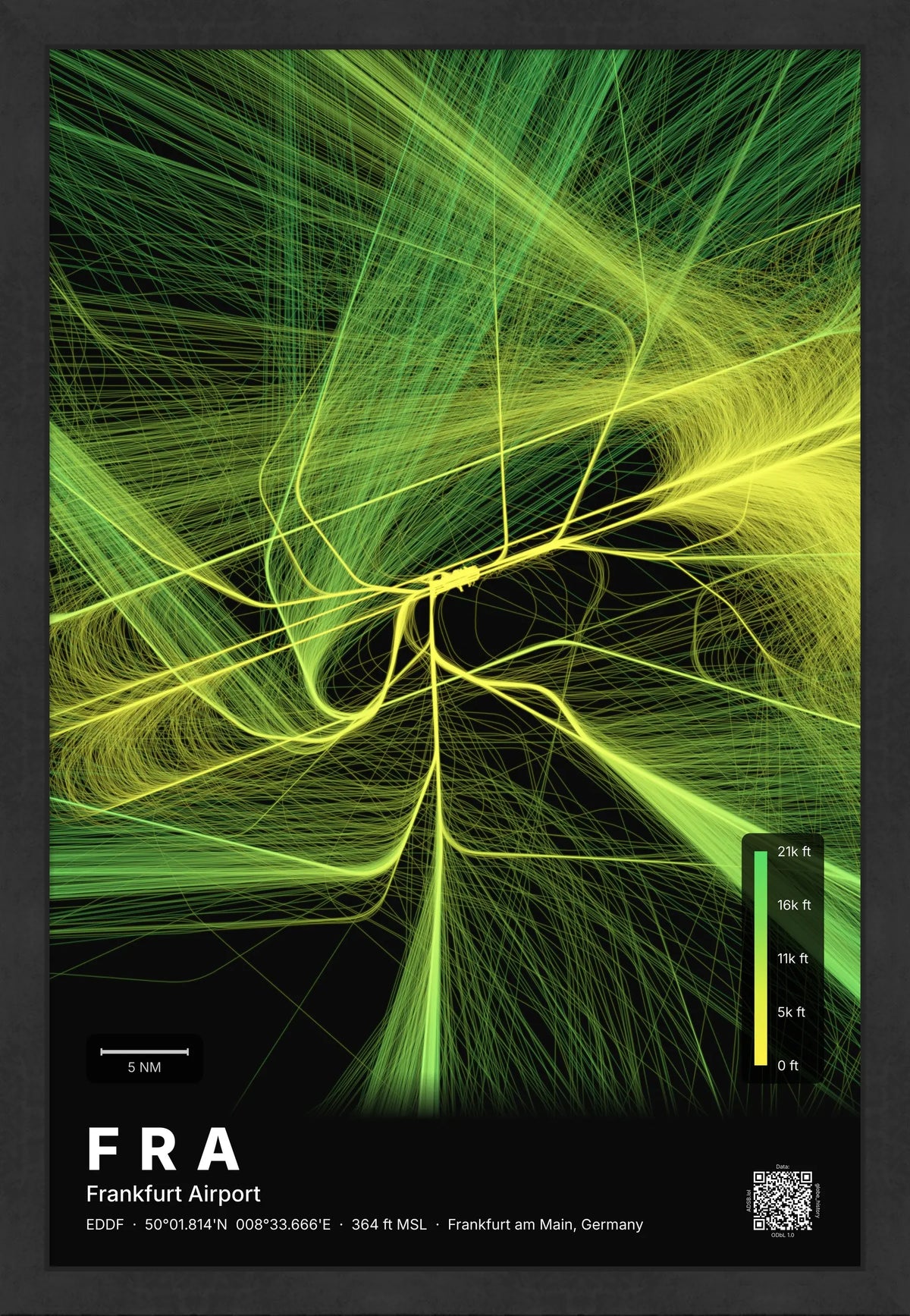 FRA flight path map — Citrus theme · Dark [material:framed_black]