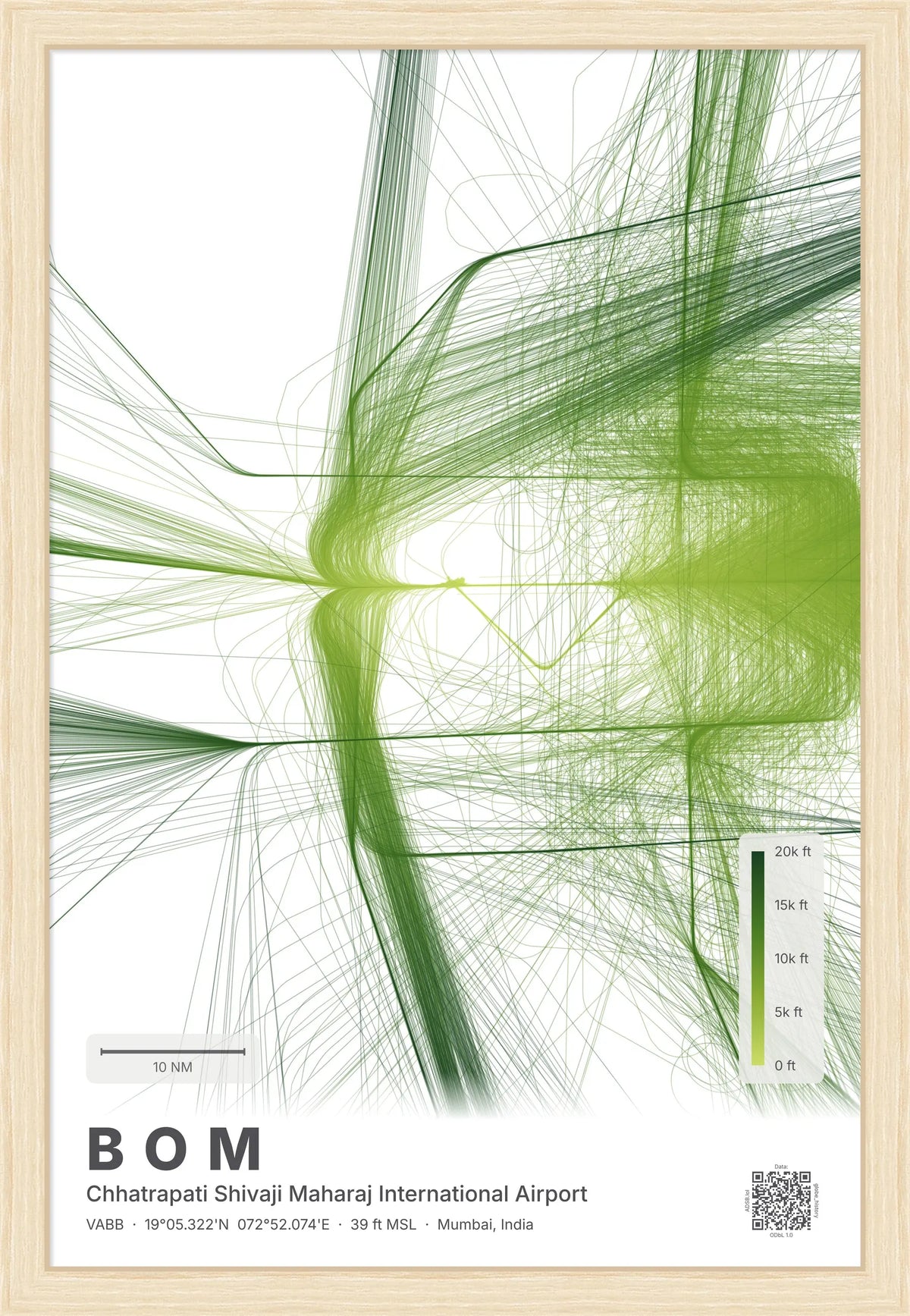 BOM flight path map — Citrus theme · Light [material:framed_natural]
