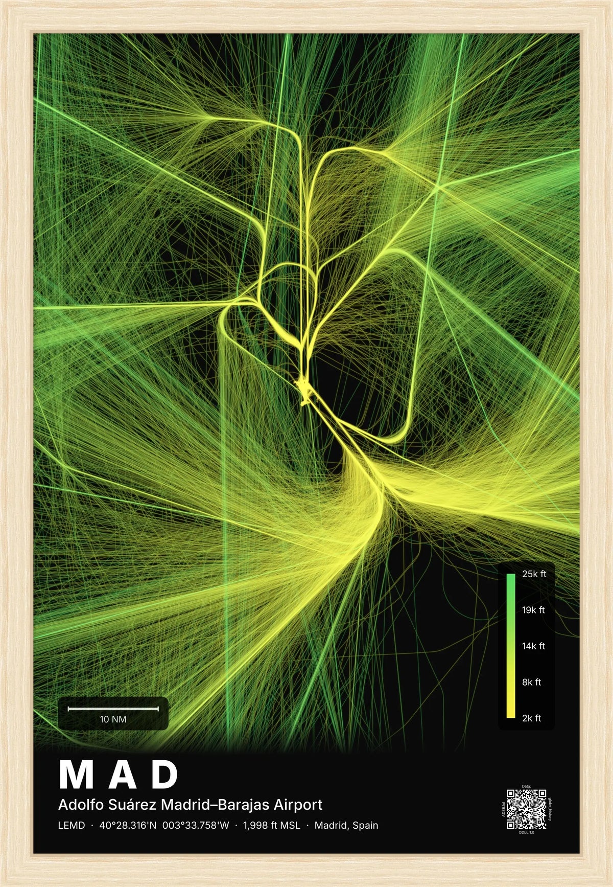 MAD flight path map — Citrus theme · Dark [material:framed_natural]
