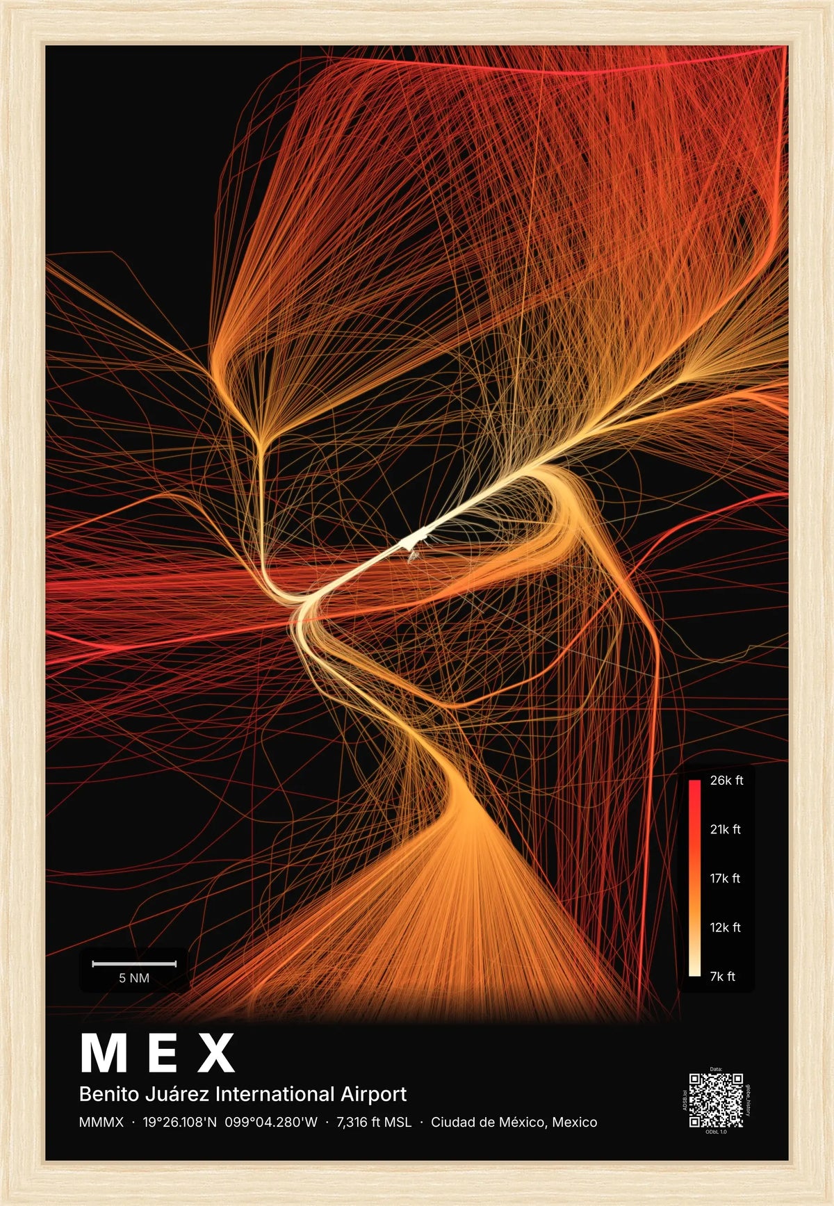 MEX flight path map — Inferno theme · Dark [material:framed_natural]