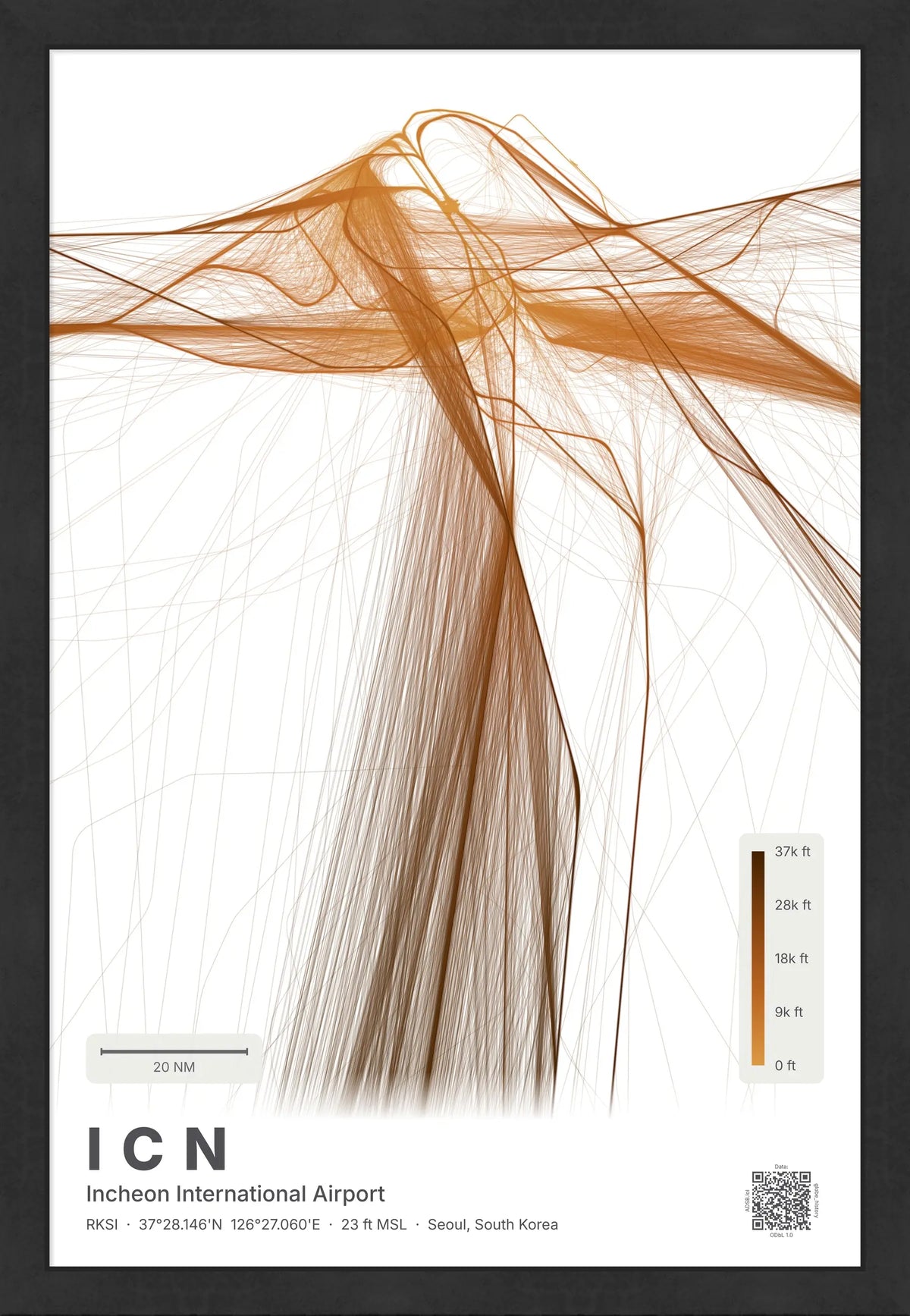 ICN flight path map — Solana theme · Light [material:framed_black]