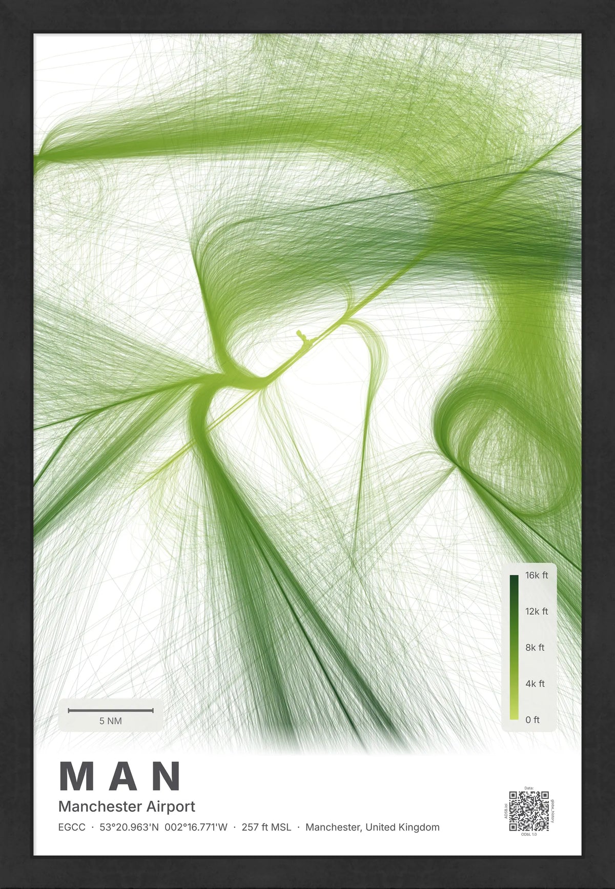MAN flight path map — Citrus theme · Light [material:framed_black]