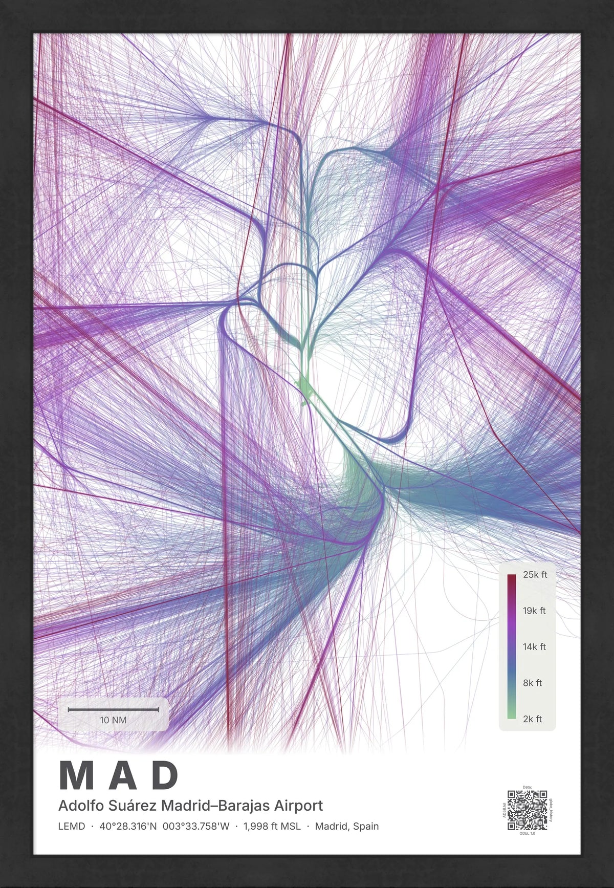 MAD flight path map — Prism theme · Light [material:framed_black]