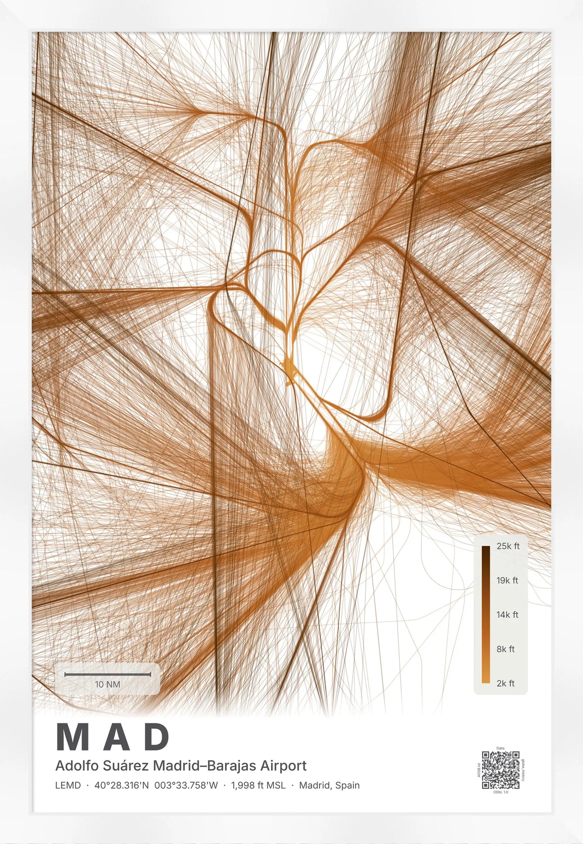 MAD flight path map — Solana theme · Light [material:framed_white]