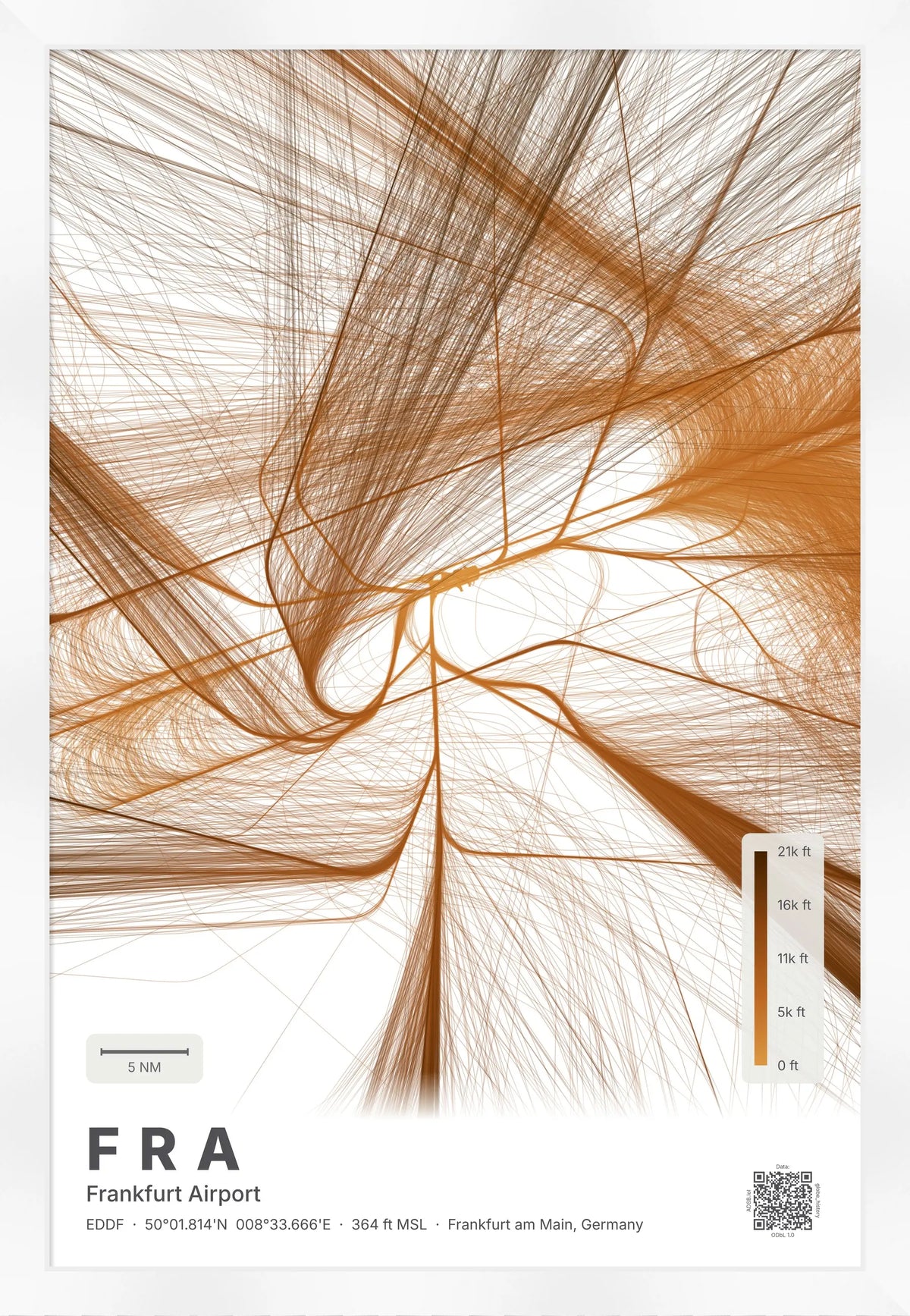 FRA flight path map — Solana theme · Light [material:framed_white]