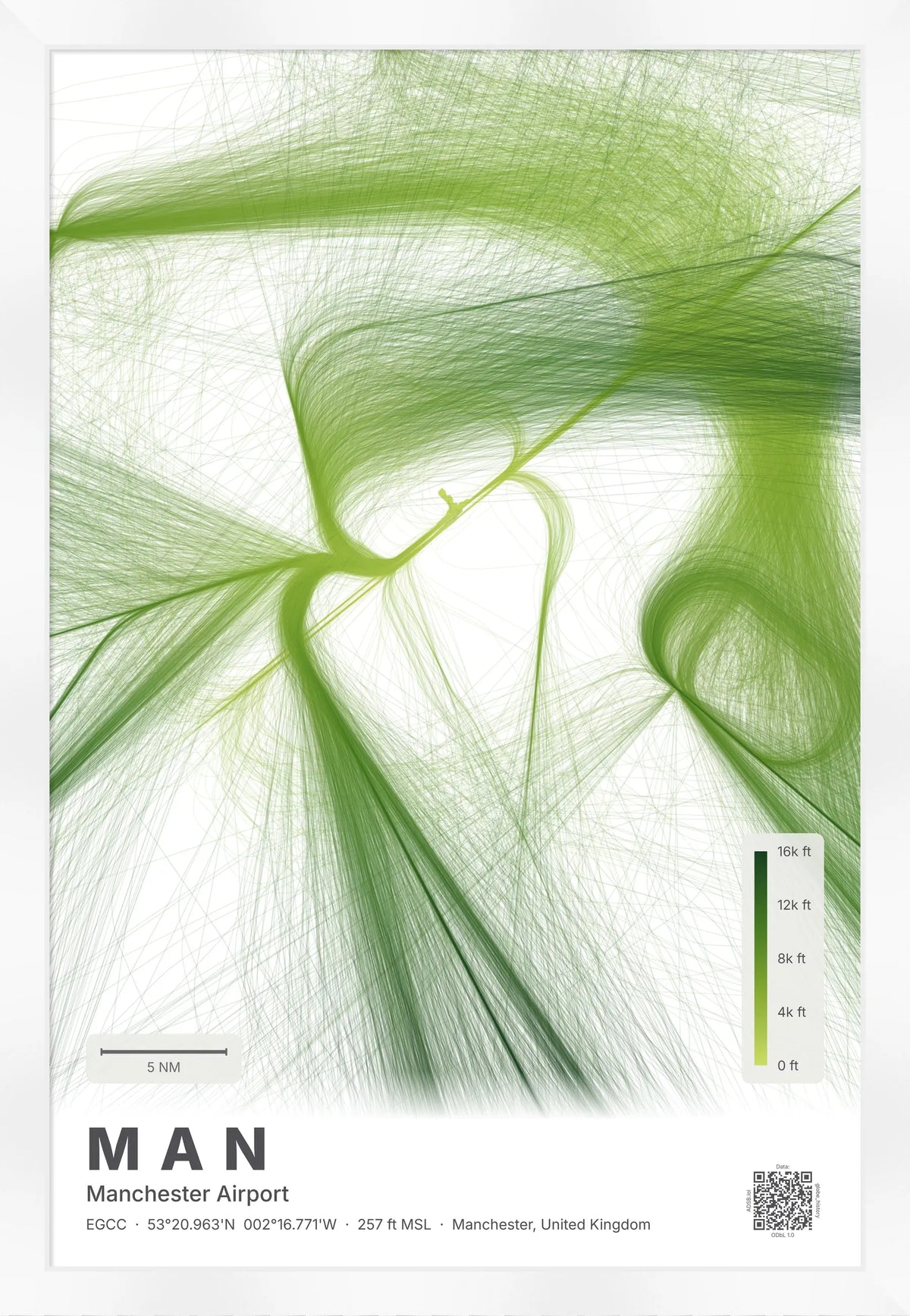 MAN flight path map — Citrus theme · Light [material:framed_white]