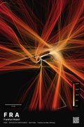 FRA flight path print — Inferno theme · Dark