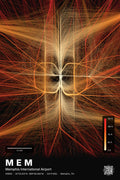 MEM flight path print — Inferno theme · Dark