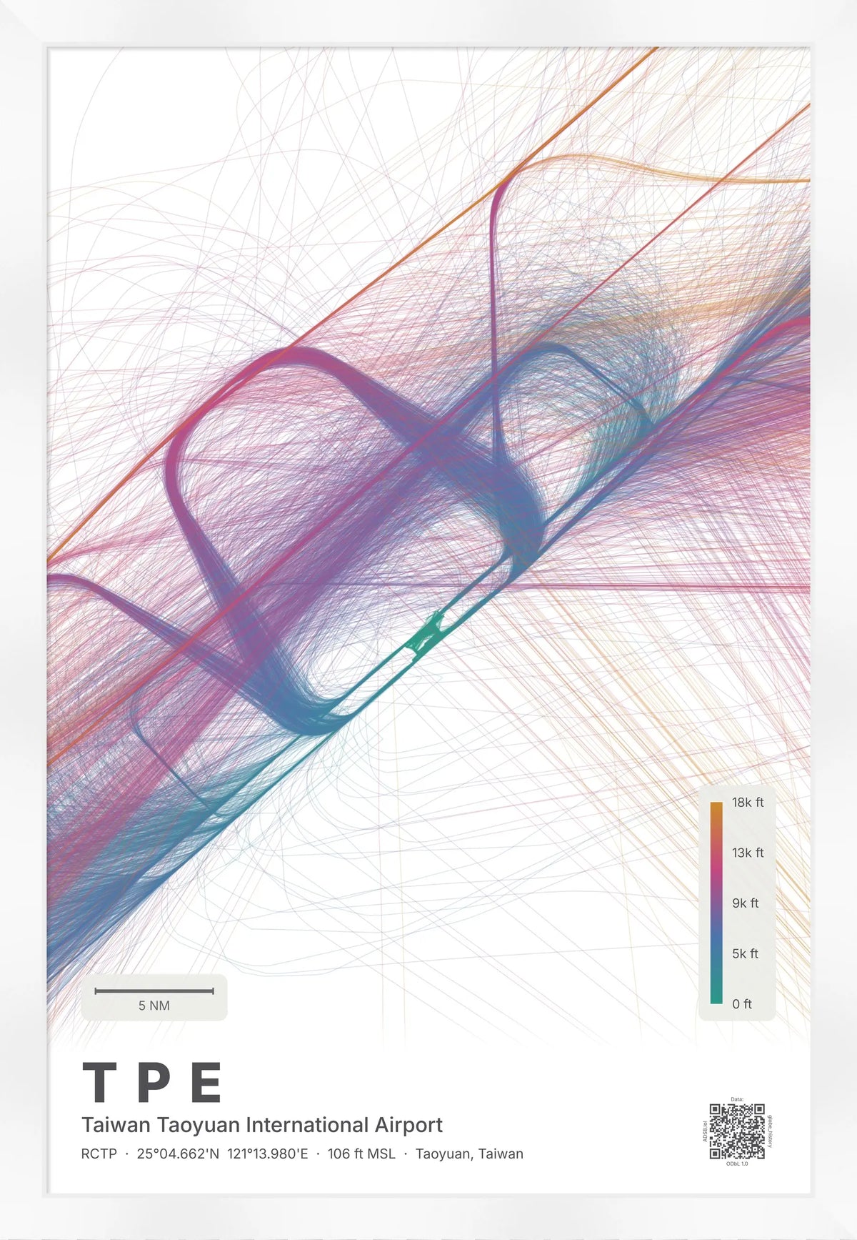 TPE flight path map — Aurora theme · Light [material:framed_white]