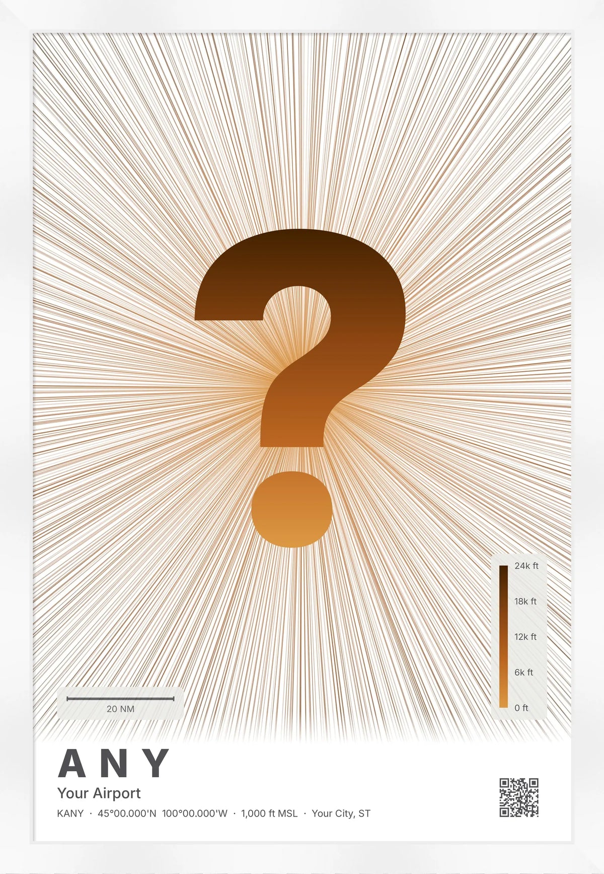 Custom airport print — Solana theme · Light [material:framed_white]