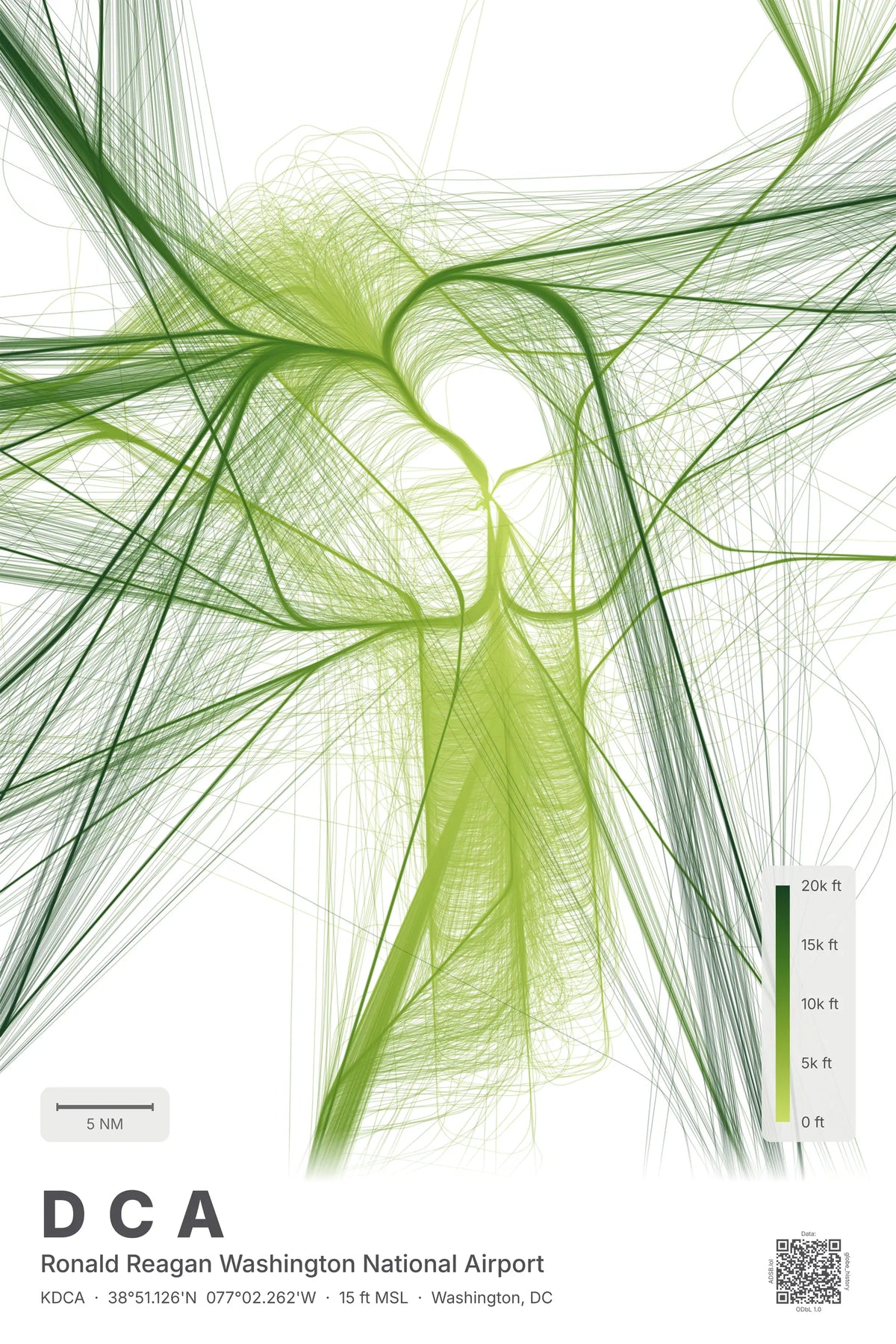 DCA flight path print — Citrus theme · Light